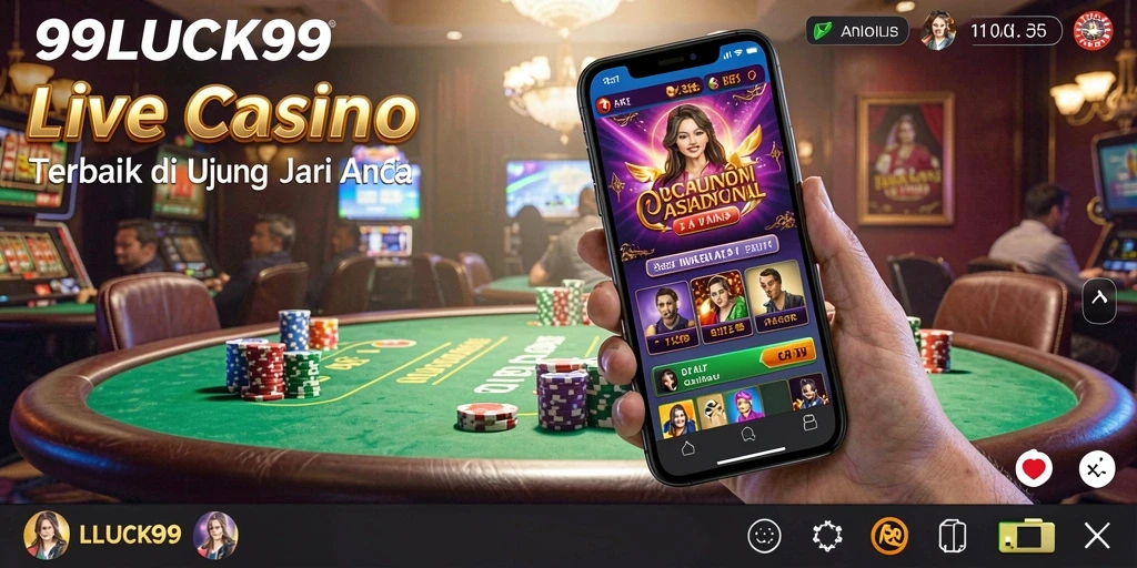 Tampilan menarik dari permainan Live Casino di 99LUCK99.