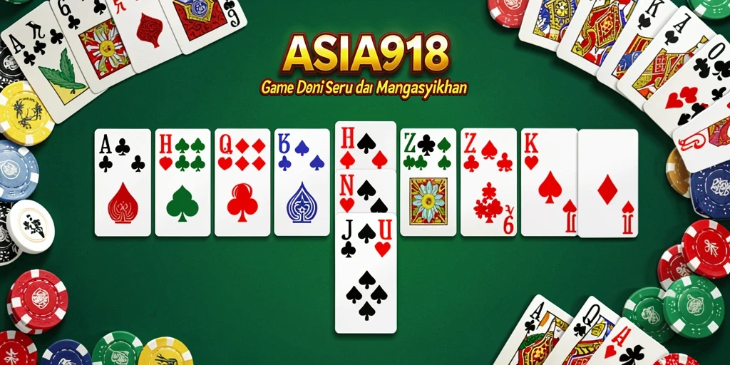 Screenshot utama ASIA918 menampilkan gameplay domino yang seru.