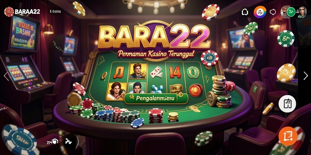 Screenshot BARA22 menunjukkan permainan Kasino yang mendebarkan dan grafis menarik.