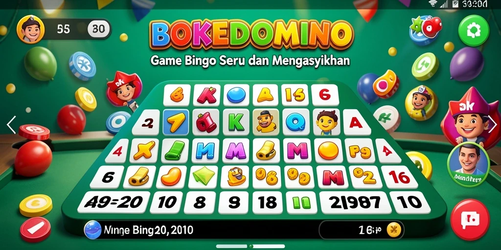 Screenshot BOKEDOMINO menampilkan gameplay seru Bingo.