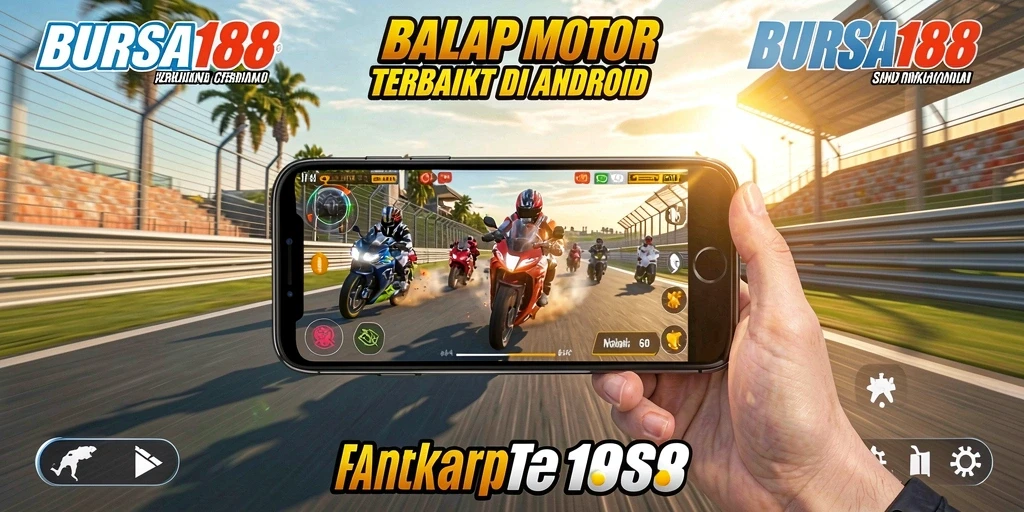 Tampilan gameplay BURSA188 yang menegangkan di lintasan balap.