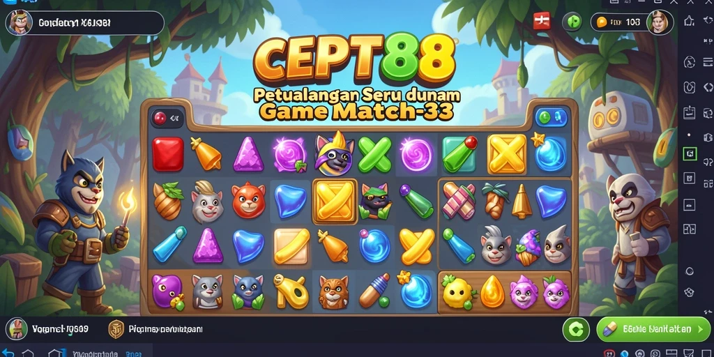 Gameplay seru dan menantang dalam permainan Match-3.
