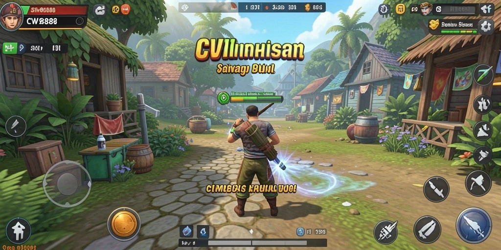 Tangkapan layar gameplay CW8888 menunjukkan interaksi karakter yang menarik.