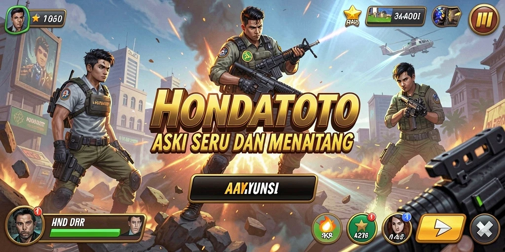 Tampilan intense dalam gameplay HONDATOTO saat menghadapi musuh.