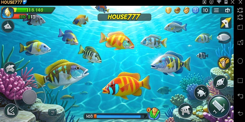 Gameplay seru Tembak Ikan dalam HOUSE777.
