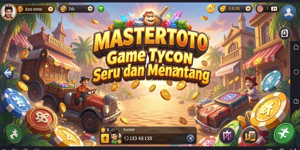 Tampilan permainan <strong>MASTERTOTO</strong> yang menunjukkan keramaian bisnis yang Anda kelola.