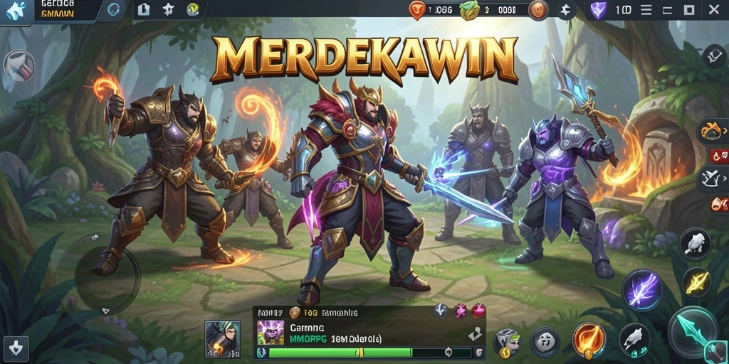 Screenshot dari gameplay MERDEKAWIN yang menunjukkan aksi seru di dunia MMORPG.