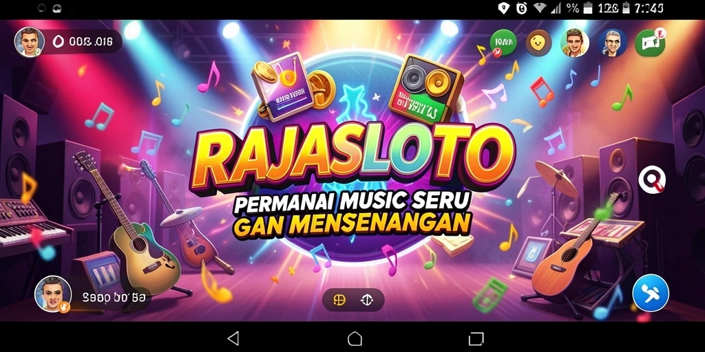 Screenshot gameplay RAJASLOTO yang menunjukkan keseruan bermain musik.