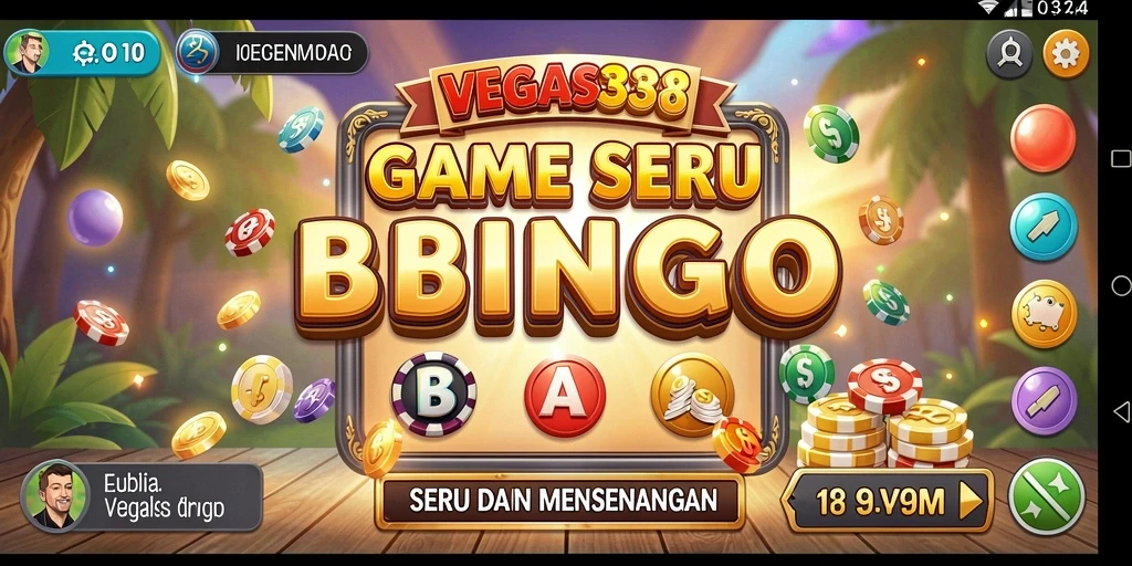 Tampilan gameplay seru dalam aplikasi Bingo VEGAS338.