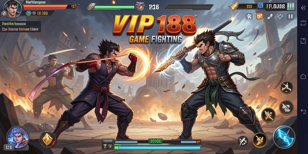 Tangkapan layar utama VIP188 menunjukkan pertarungan epik dengan grafik menawan.